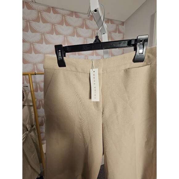 Trina Turk Women's Beige Dress Shorts Size 4 Designer Minimalist Khaki - Picture 3 of 7